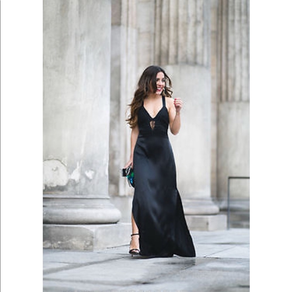 NWT Zara Black Lace Inset Camisole Maxi Dr… - Picture 2 of 8